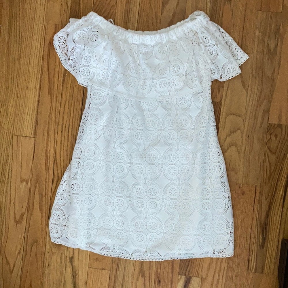 White Lace Dress, Laundry by Shelli Segal